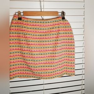 Vintage 90's Retro Twiggy Style Pink Tweed Skirt